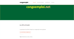 Desktop Screenshot of congoemploi.net